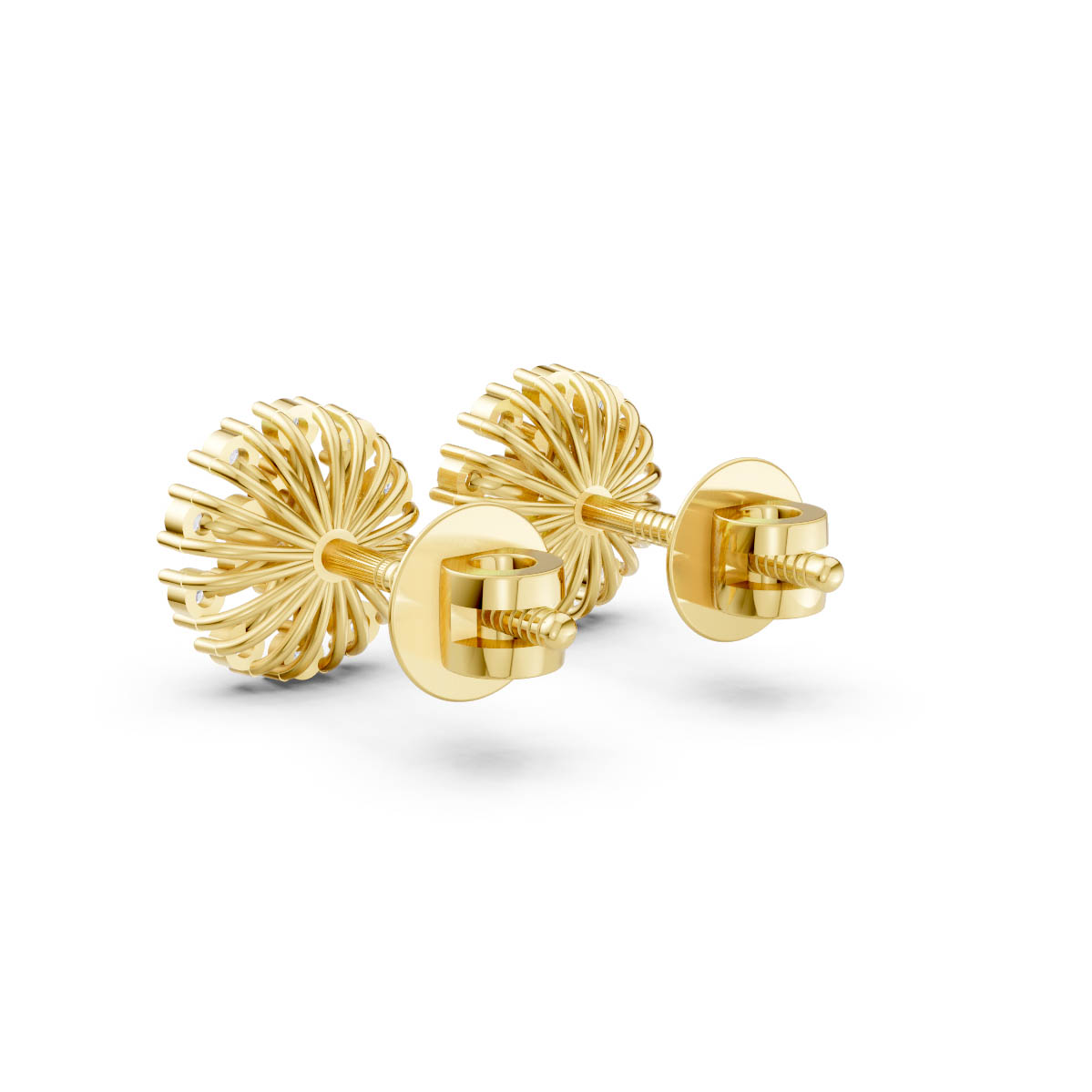 Sunburst Diamond Bloom Studs view 3