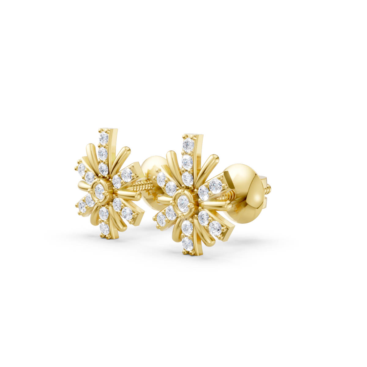 Radiant Floral Spark Studs view 2