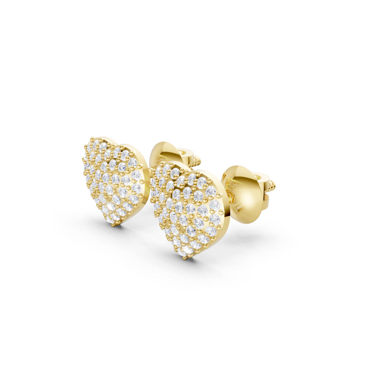 Sparkling Heart Glow Studs view 2