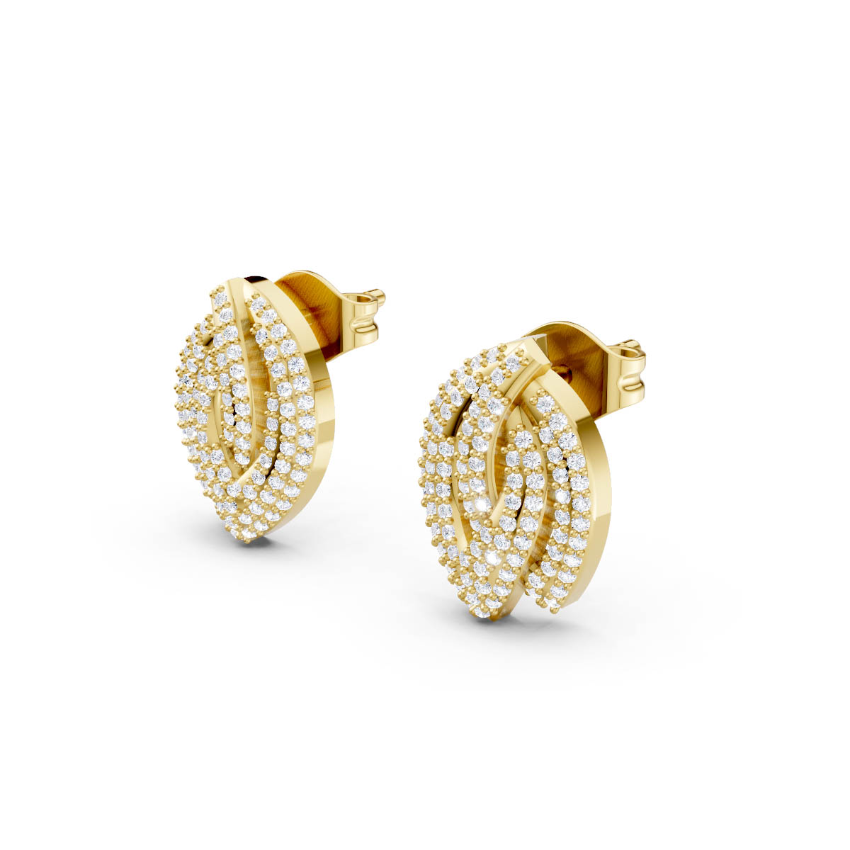 Luxe Leaf Glow Studs view 2
