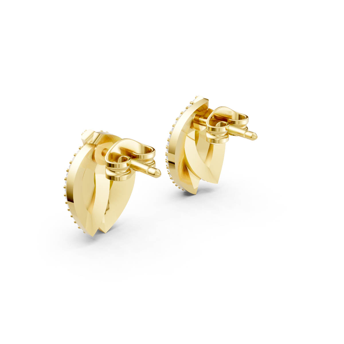 Luxe Leaf Glow Studs view 3