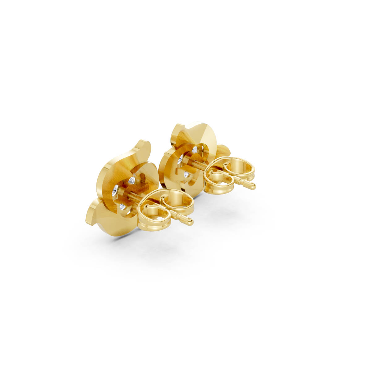 Trillian Diamond Floral Earrings view 3