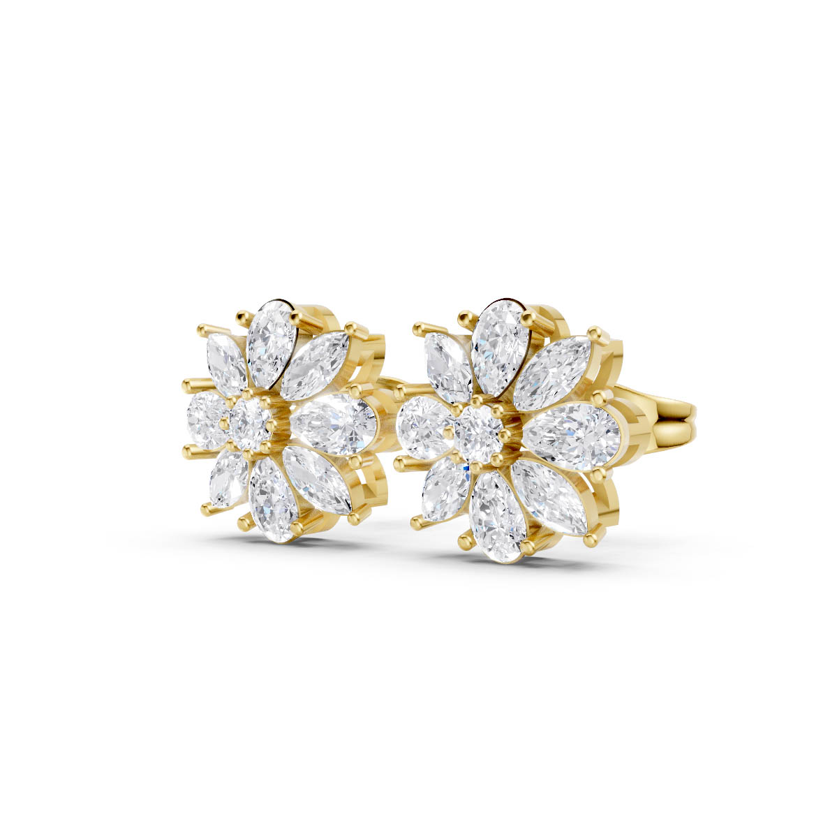 Radiant Daisy Bloom Studs view 2