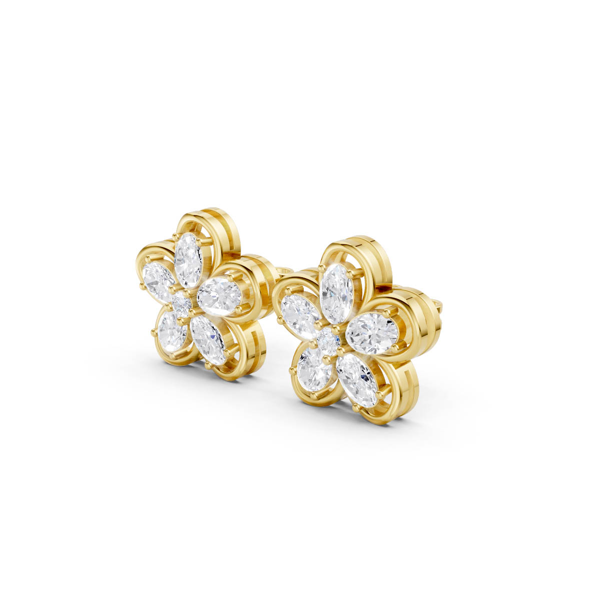 Golden Blossom Glow Studs view 2