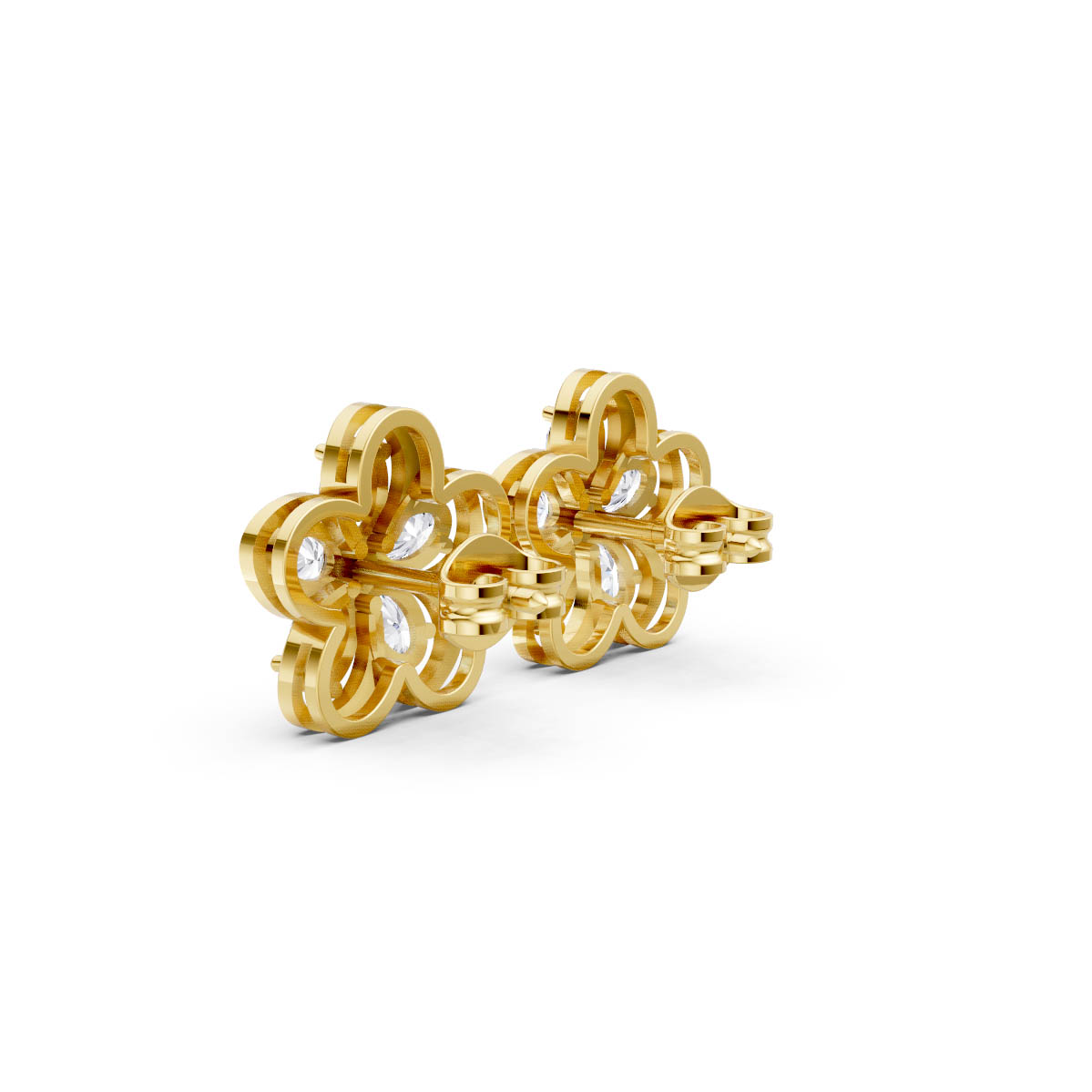 Golden Blossom Glow Studs view 3