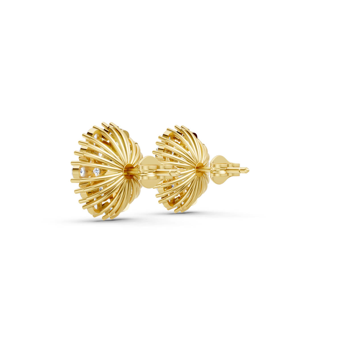Blooming Diamond Cluster Studs view 3