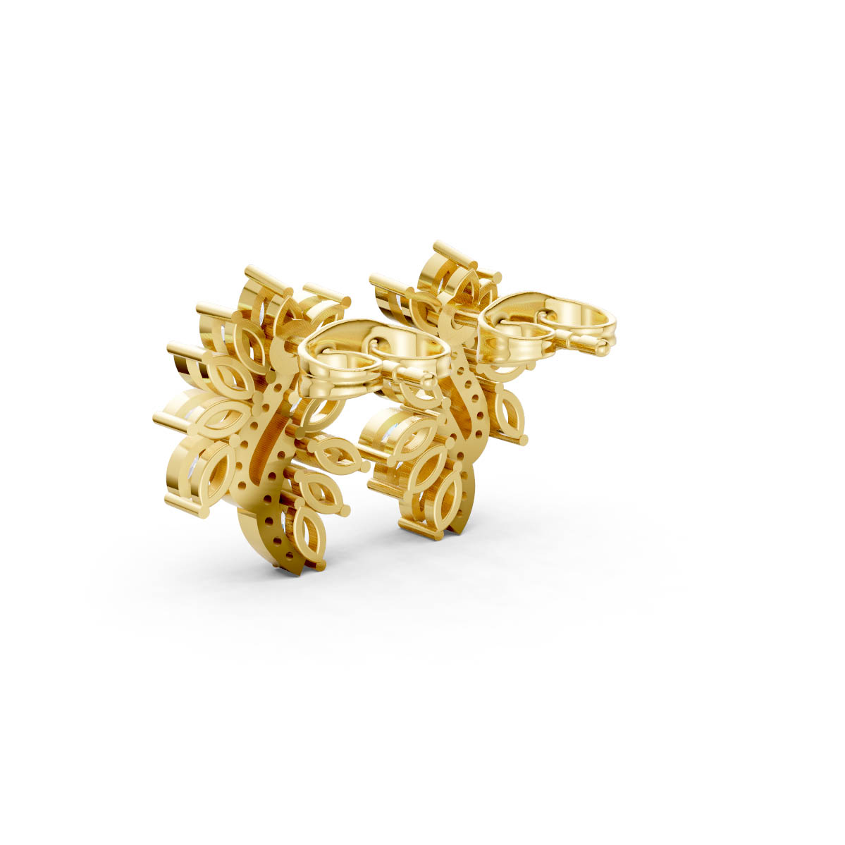 Marquise Diamond Wing Studs view 3