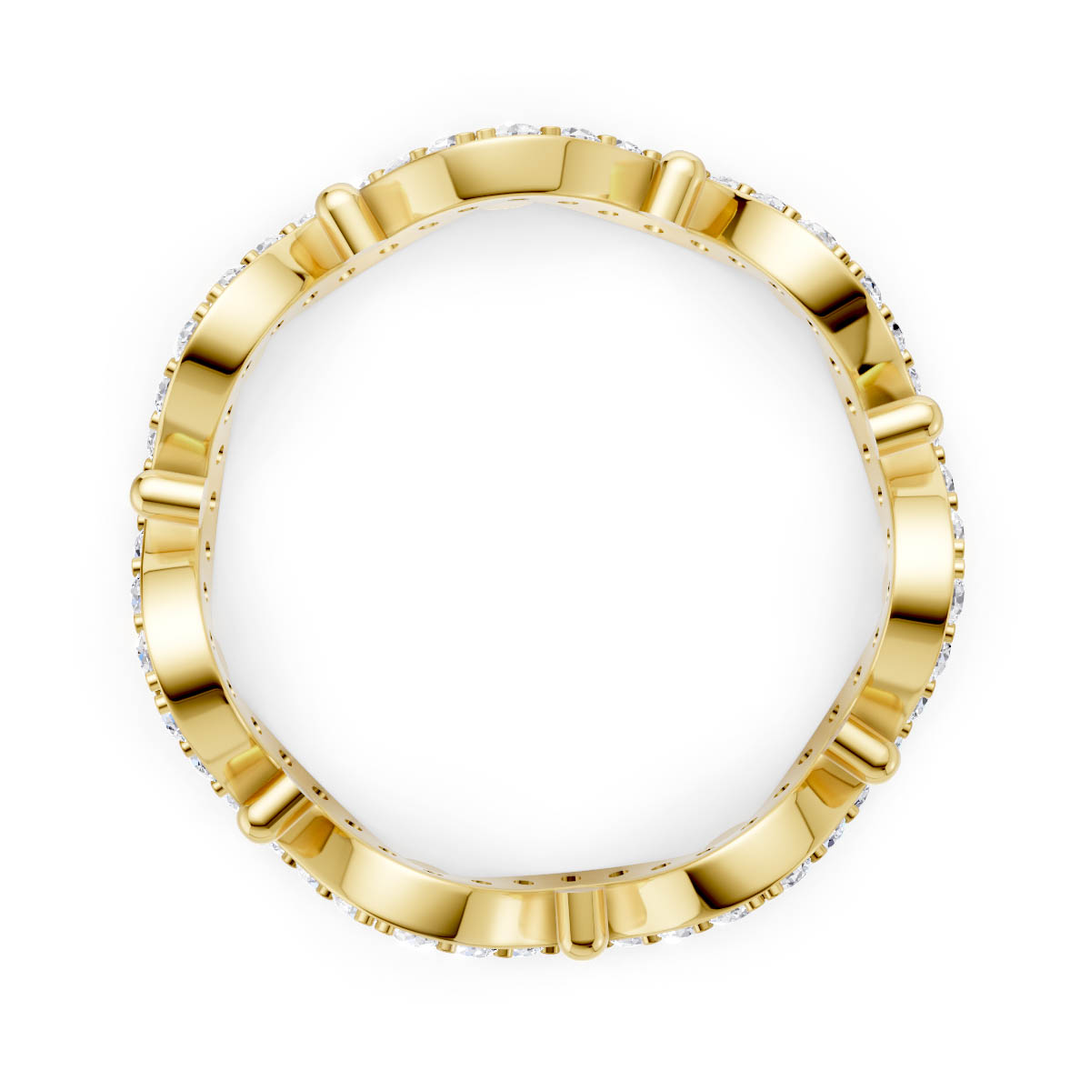 Diamond Wavy Eternity Band view 4