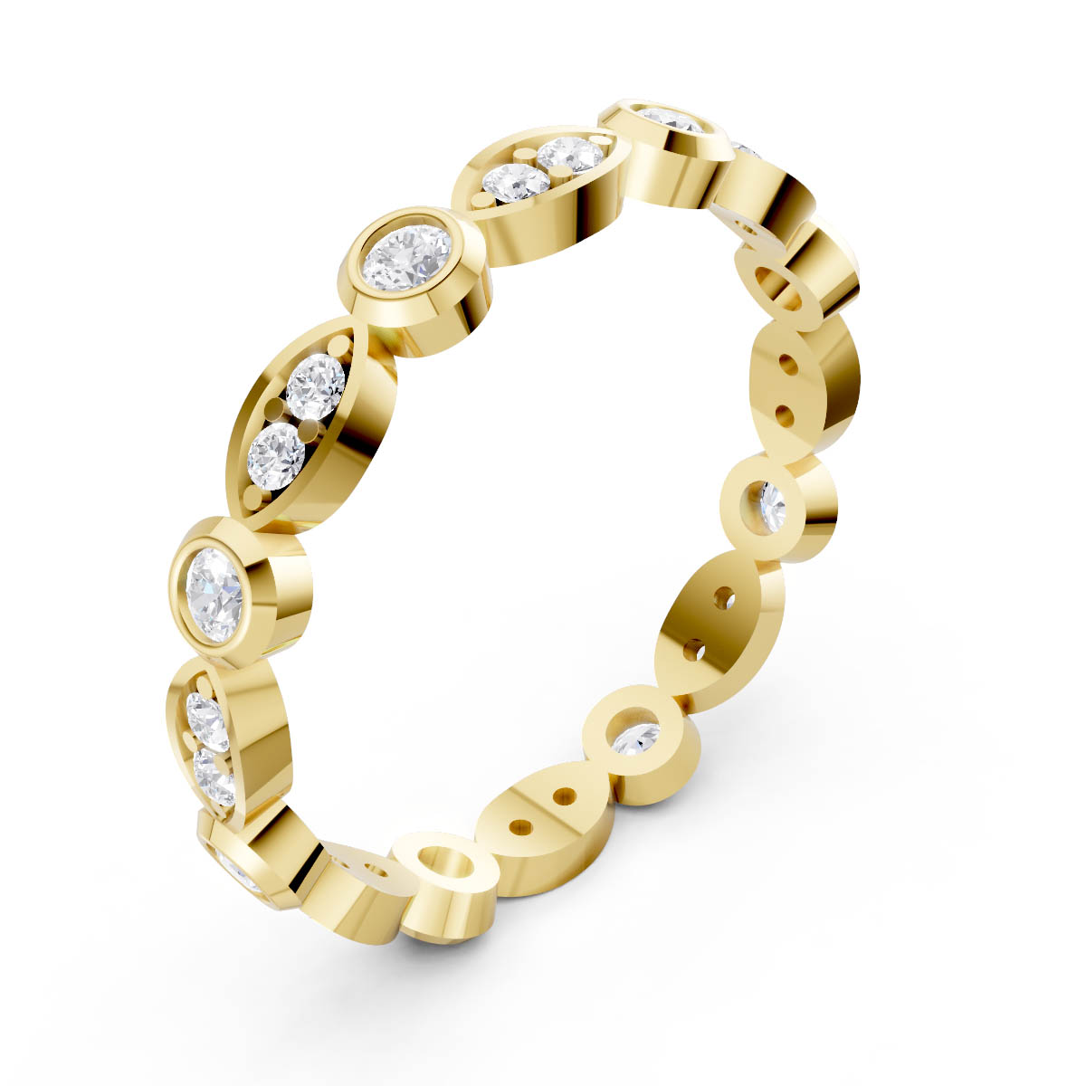 Bezel Pavé Diamond Band view 3