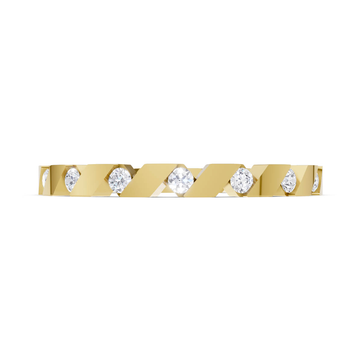 Geometric Diamond Eternity Band