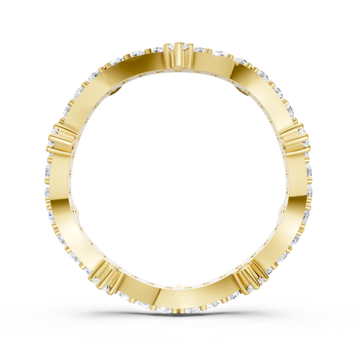 Woven Wave Diamond Band view 4