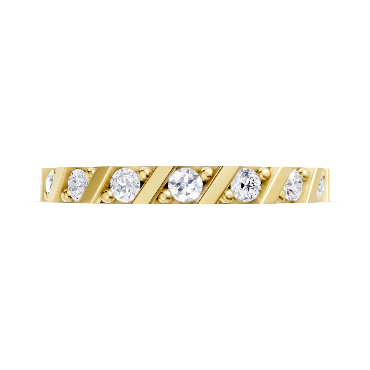 Sculpted Diamond Eternity Band