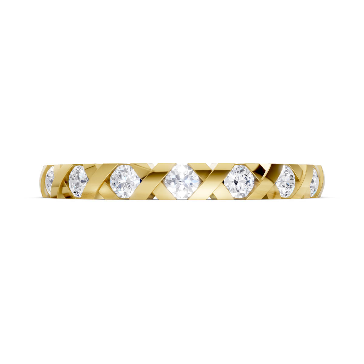 Geometric Diamond Eternity Band