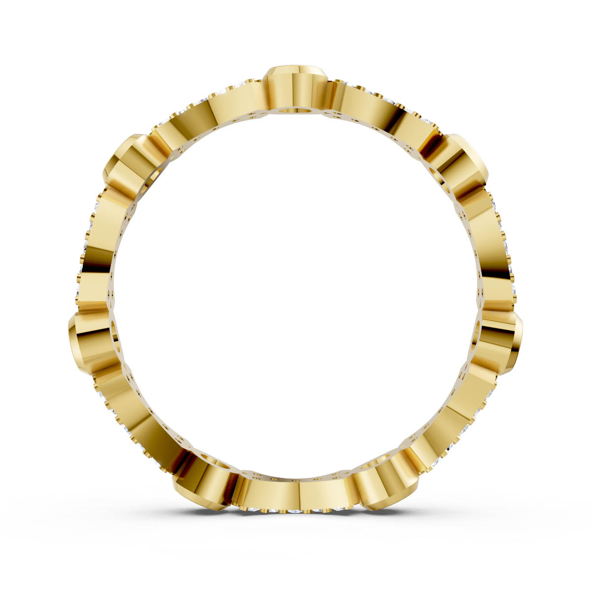 Scalloped Pavé Diamond Band view 4