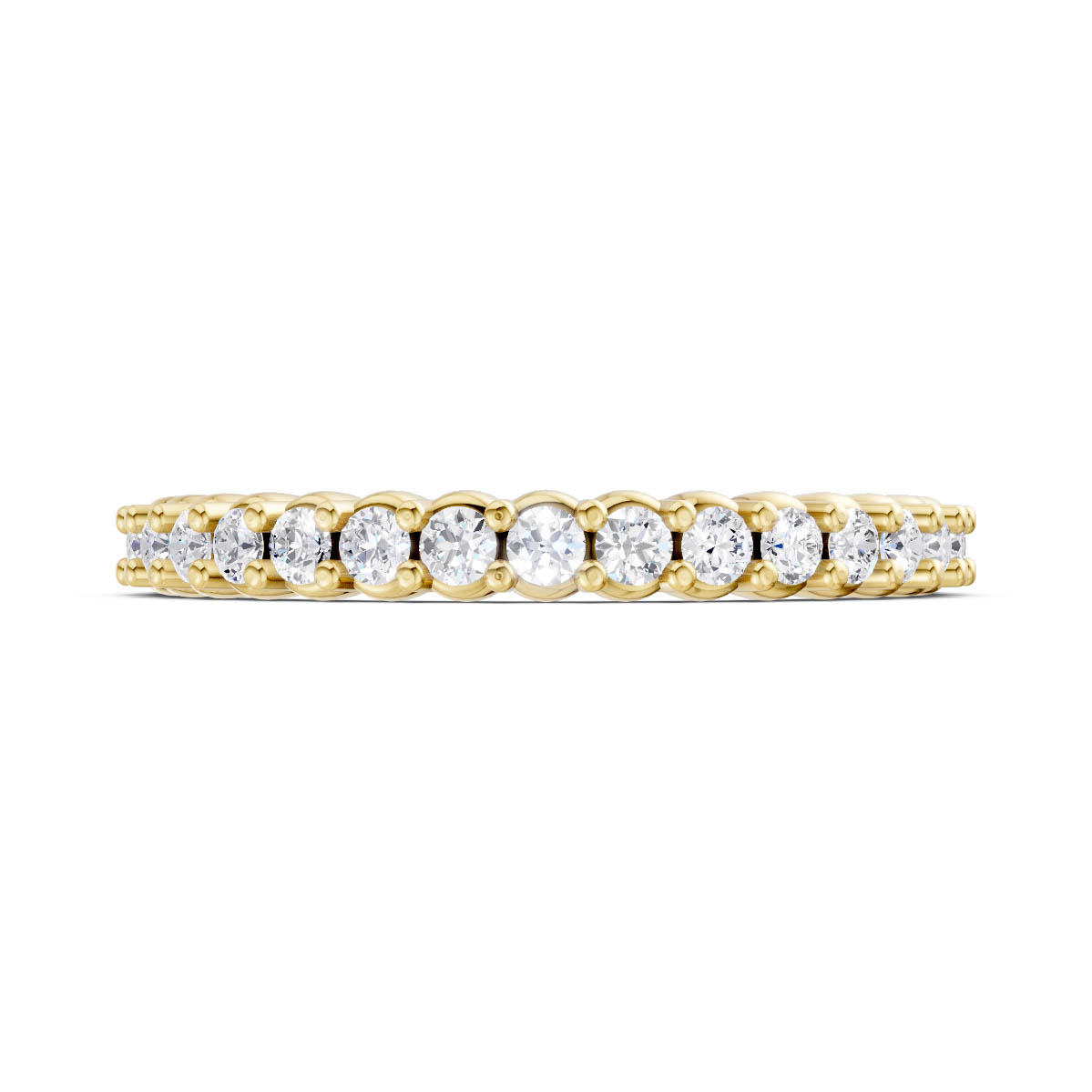 Round Radiant Diamond Band