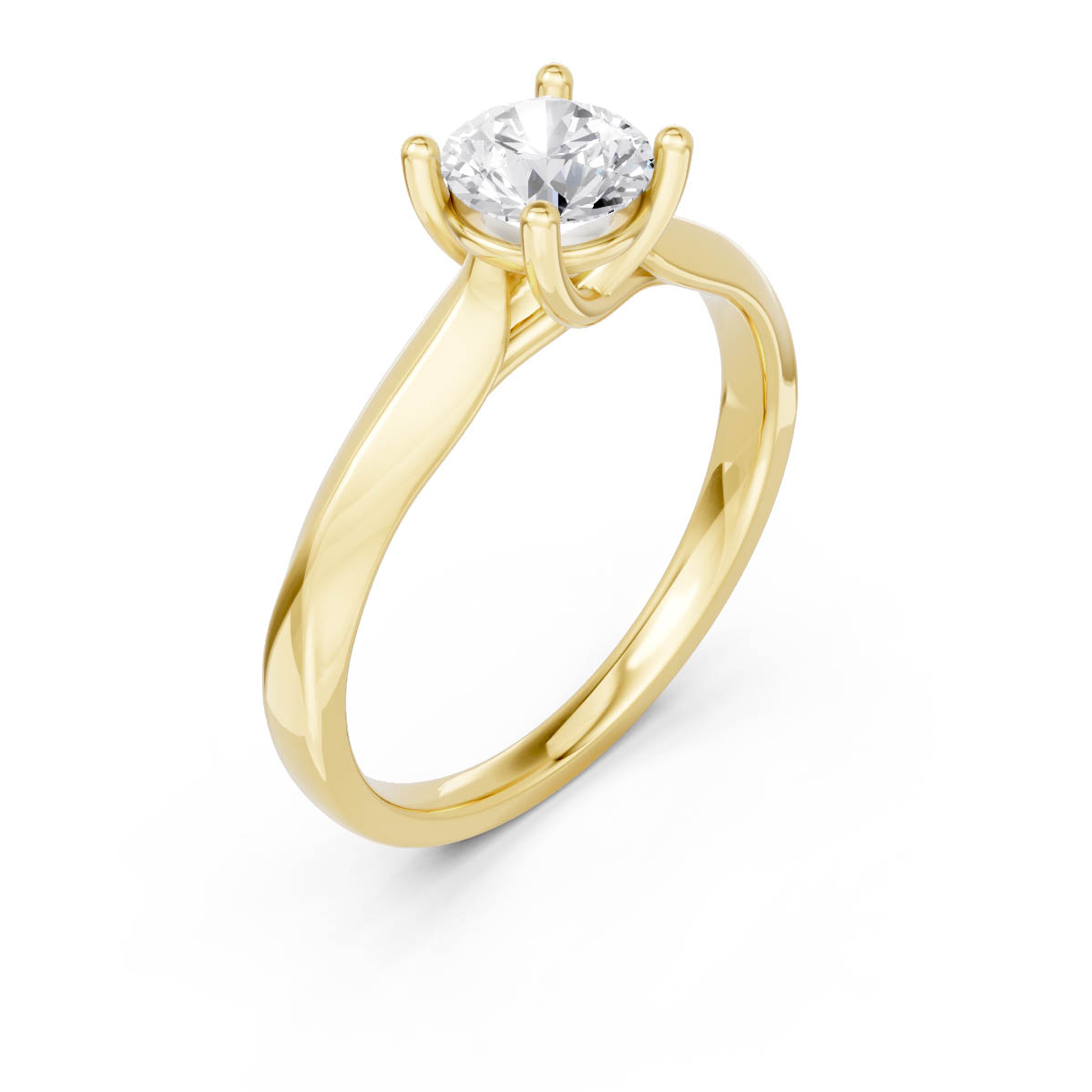 Golden Twist Solitaire Ring view 3