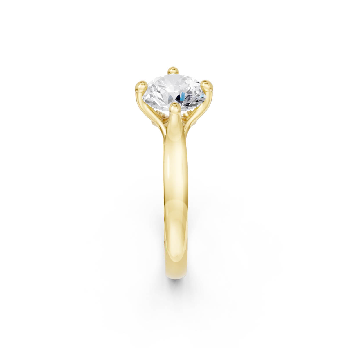 Radiant Gold Solitaire Ring view 4