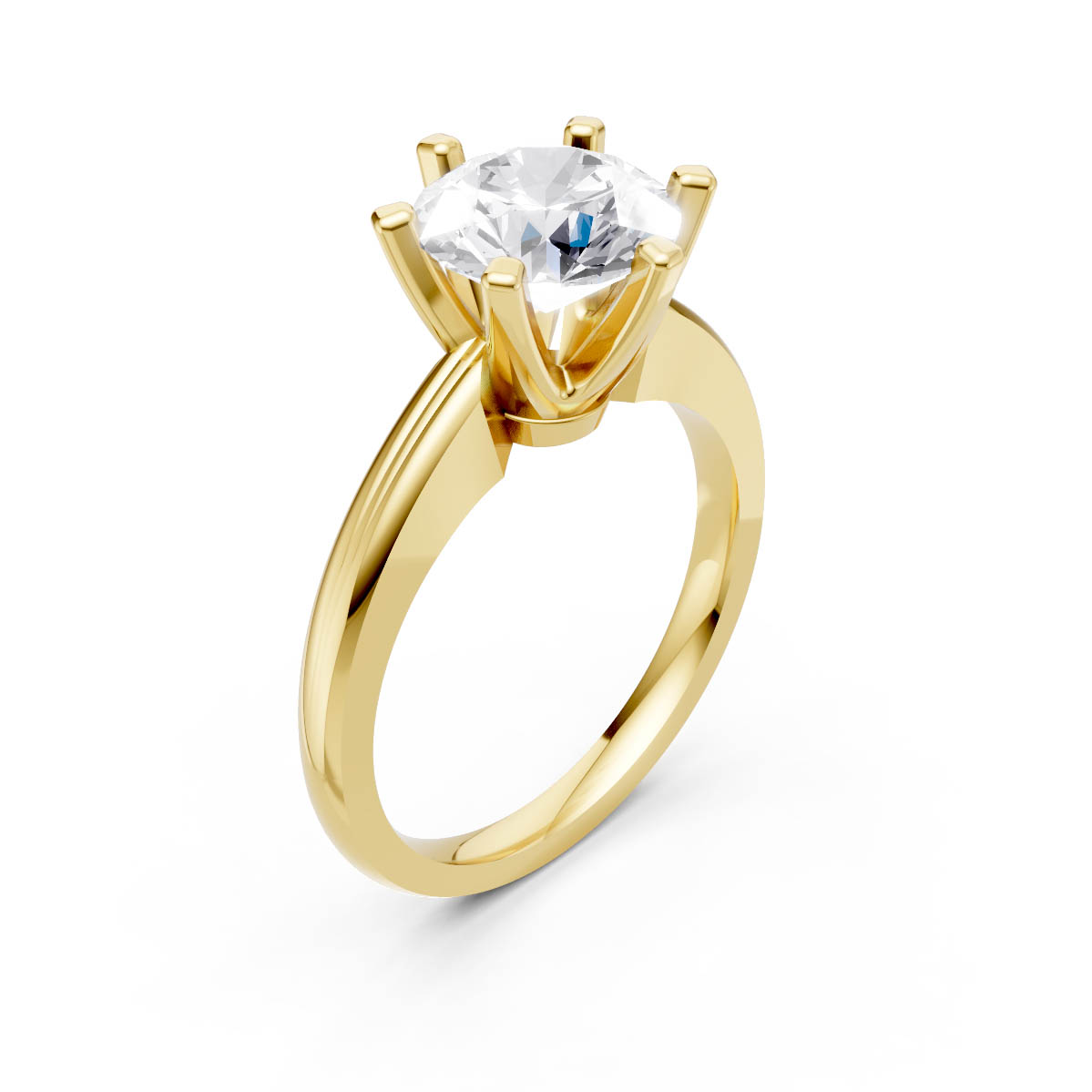 Yellow Gold Round Solitaire view 3