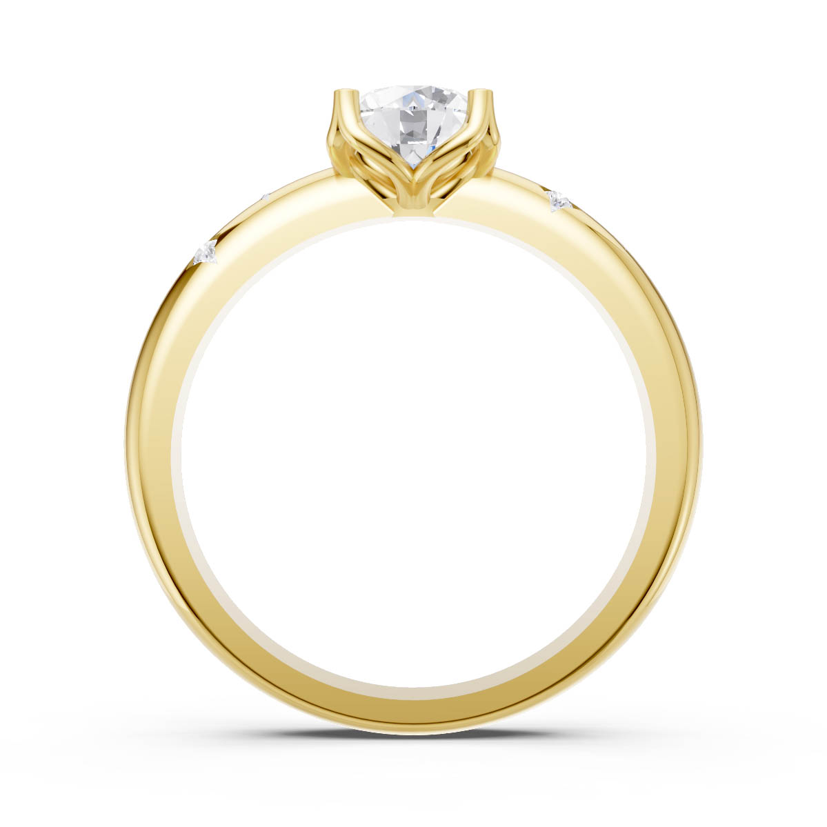 Golden Grace Solitaire Ring view 4