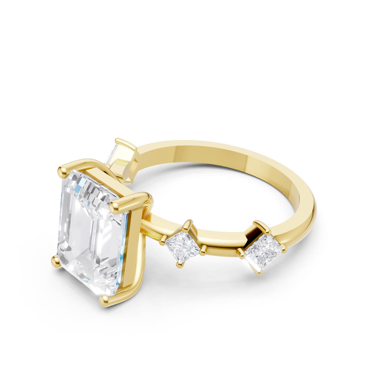 Royal Emerald Twinkling Diamond Ring view 2