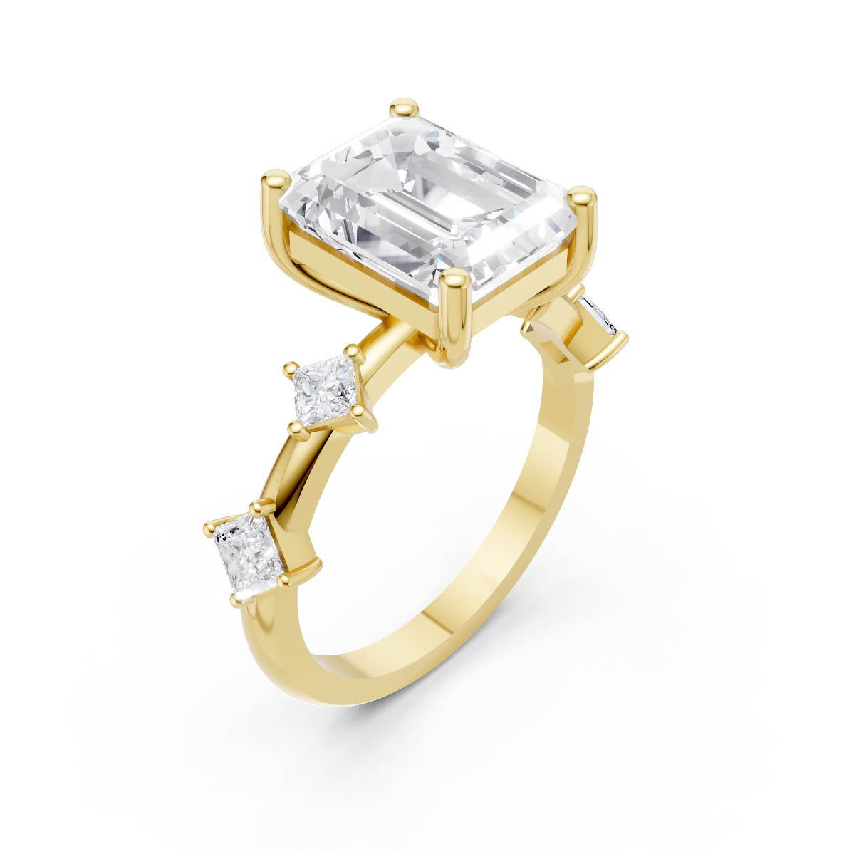 Royal Emerald Twinkling Diamond Ring view 3