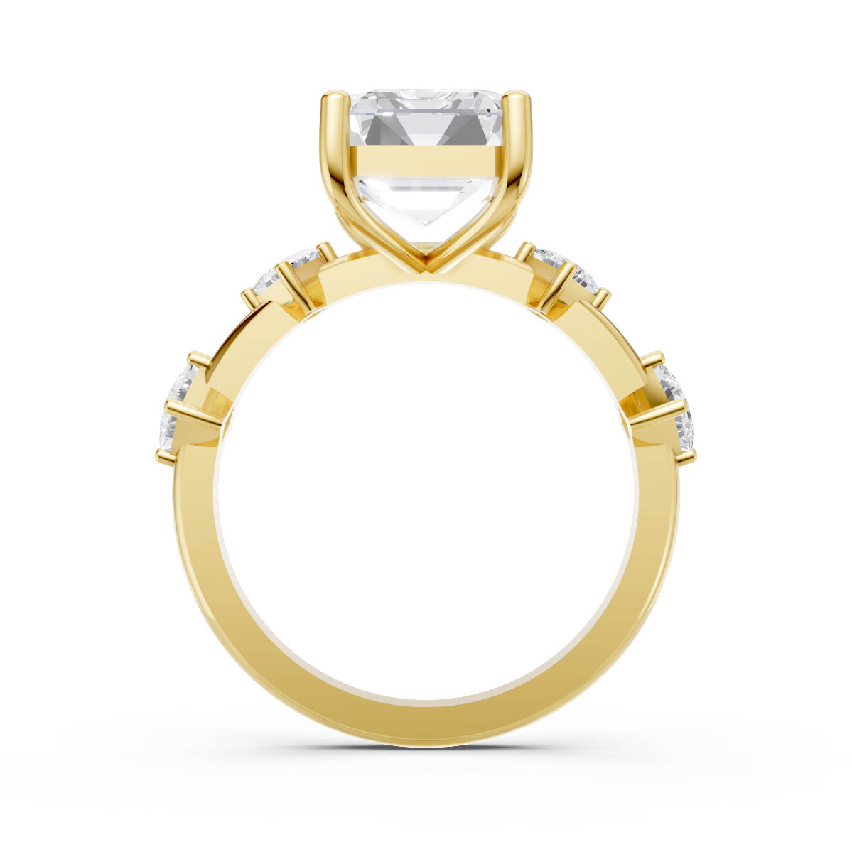 Royal Emerald Twinkling Diamond Ring view 4
