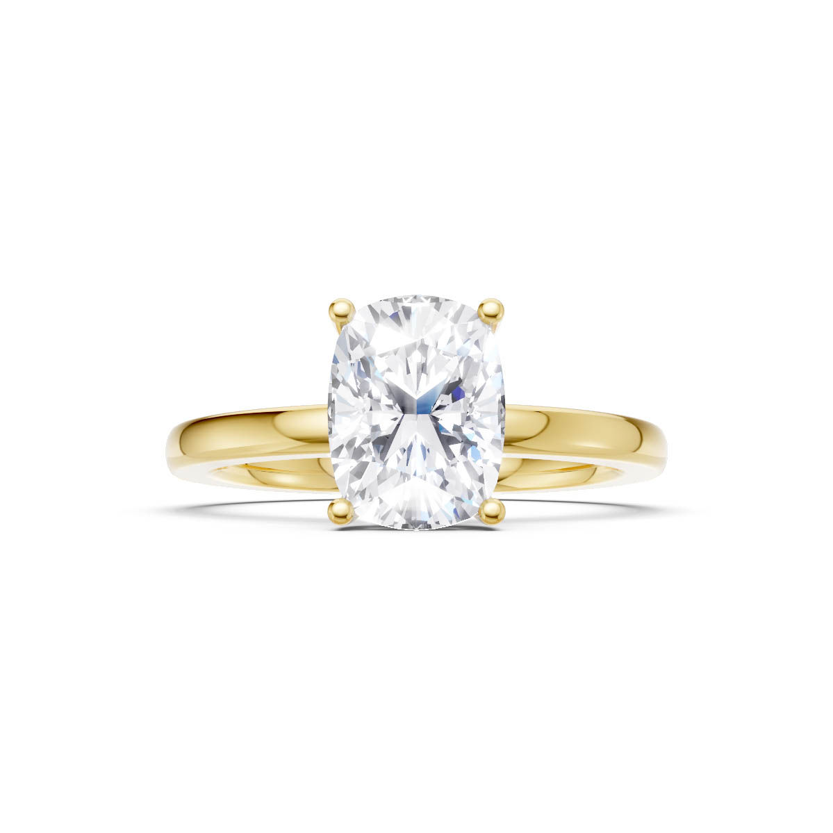 Elongated Cushion Solitaire Ring