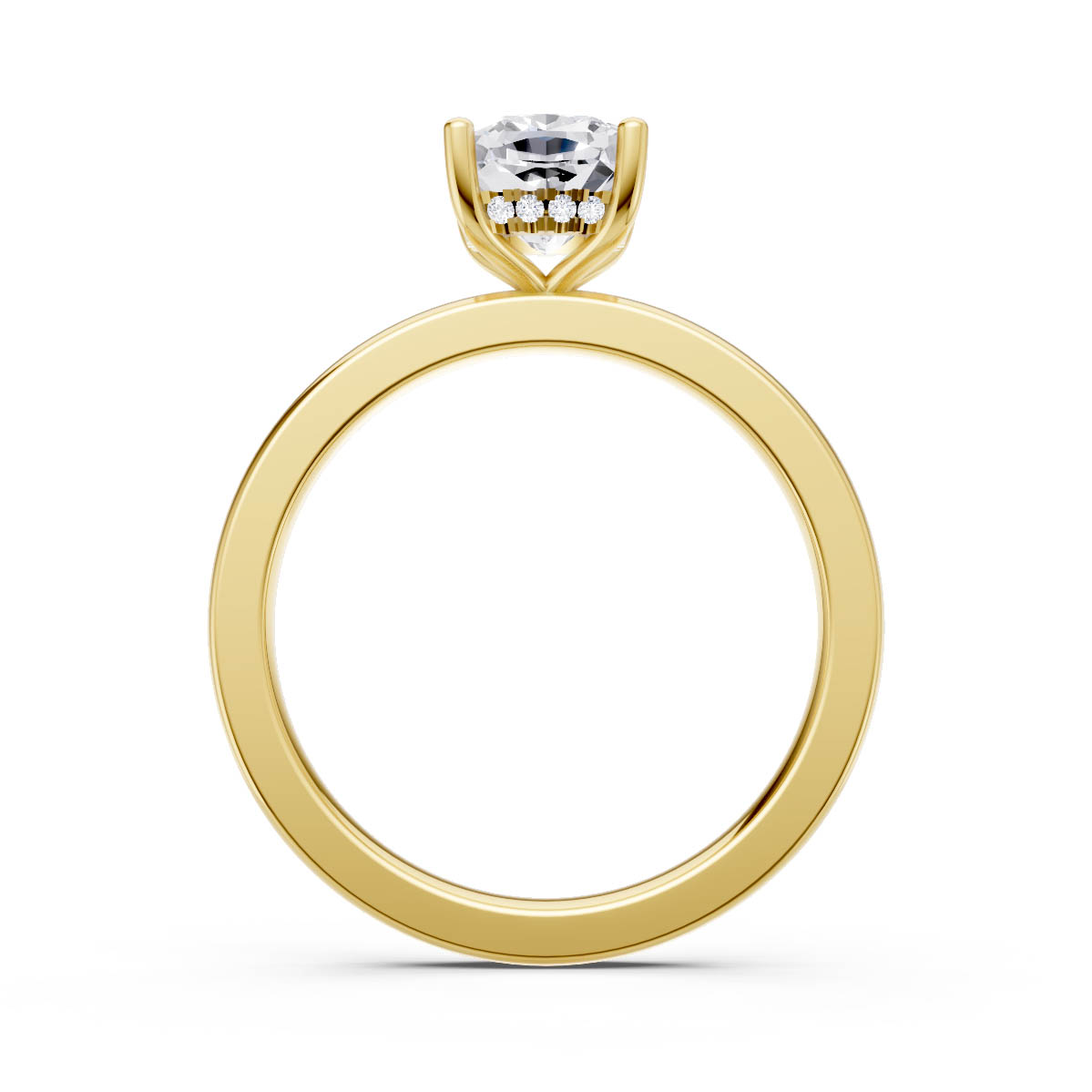 Elongated Cushion Solitaire Ring view 4