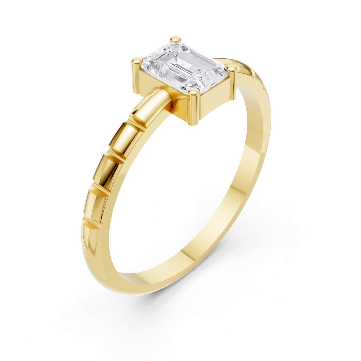 Royal Emerald Curated Diamond Ring view 3