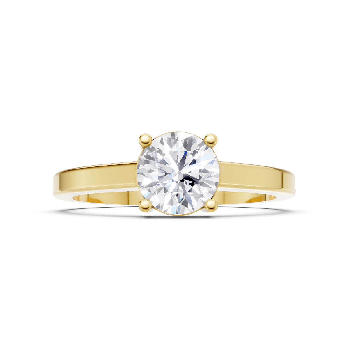 Rounded Double Stage Solitaire Ring