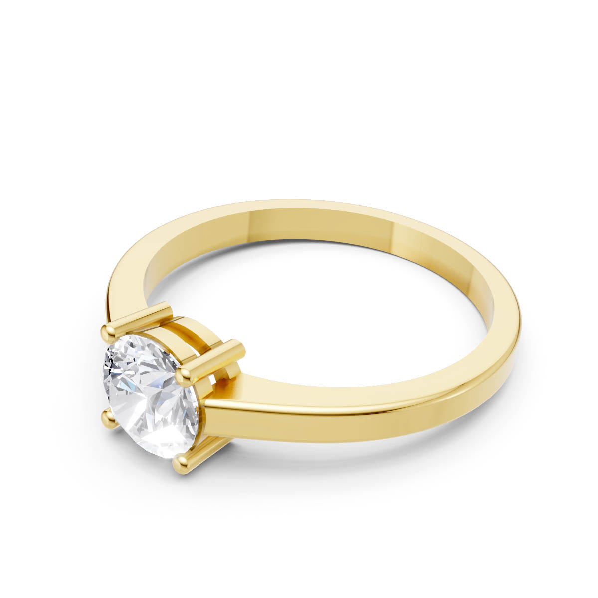Rounded Double Stage Solitaire Ring view 2