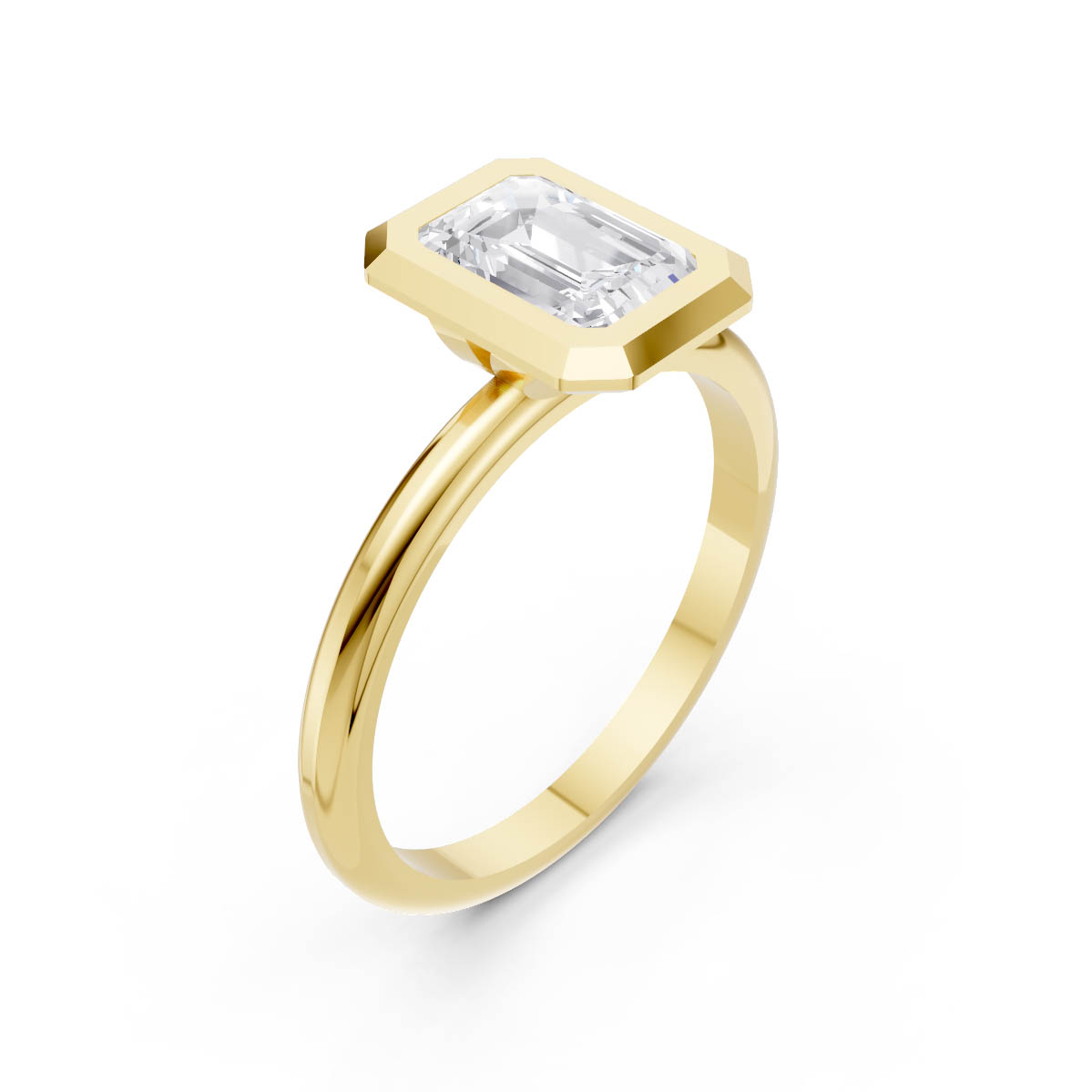Regal Emerald Halo Ring view 3