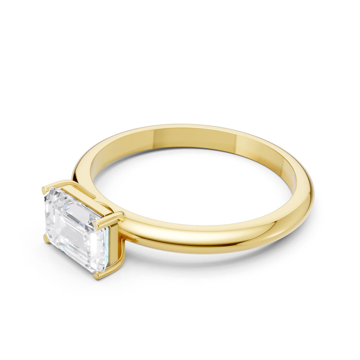 Emerald Grace Solitaire Ring view 2