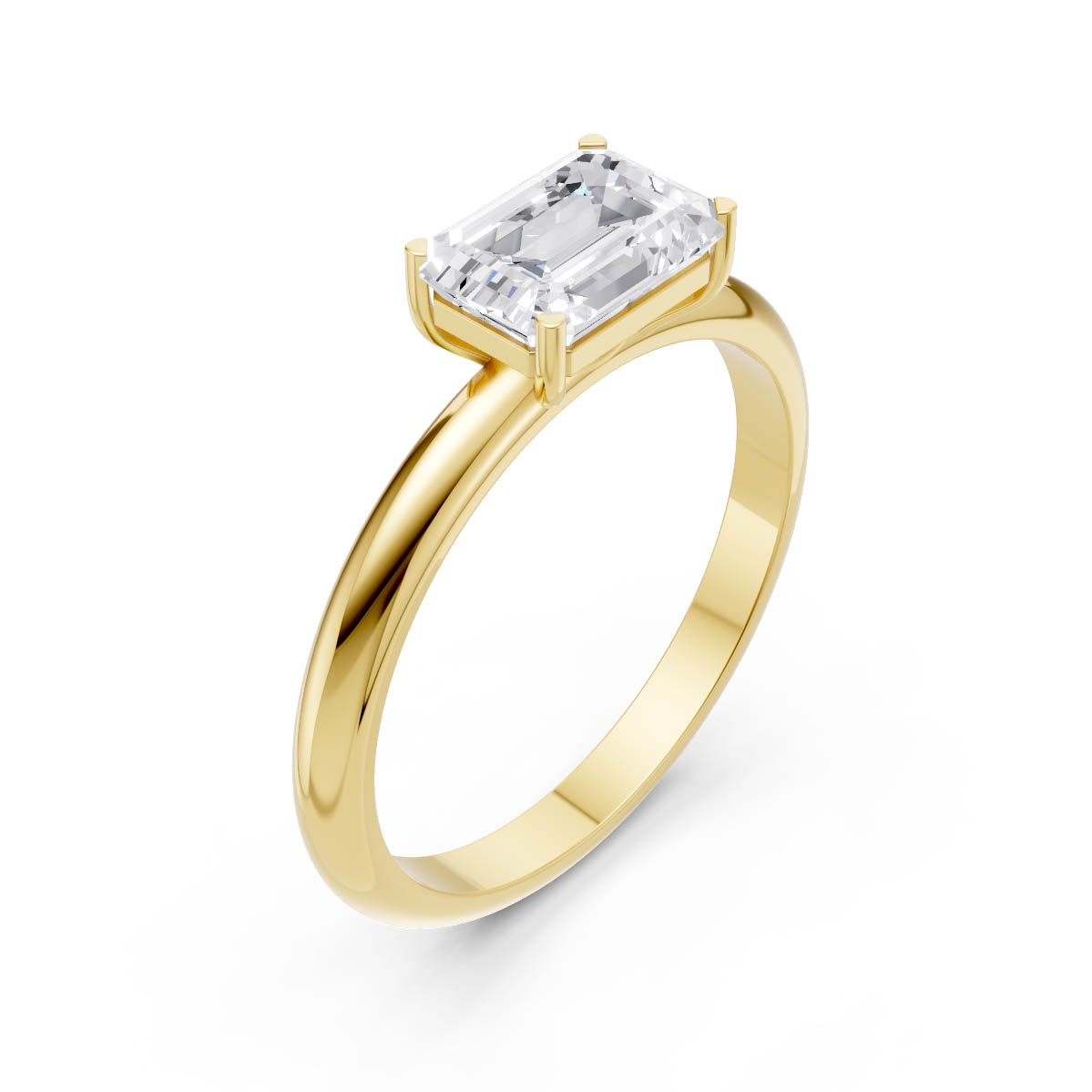 Emerald Grace Solitaire Ring view 3