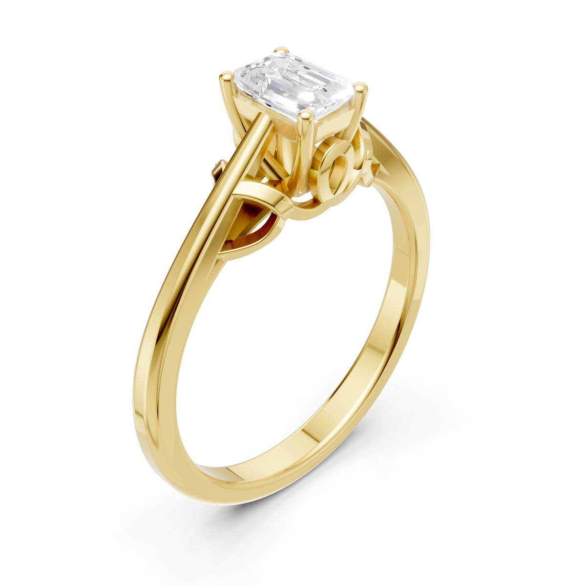 Majestic Emerald Crown Ring view 3