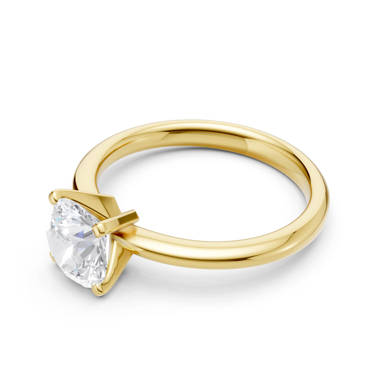 Astraea Sculpted White Solitaire view 2
