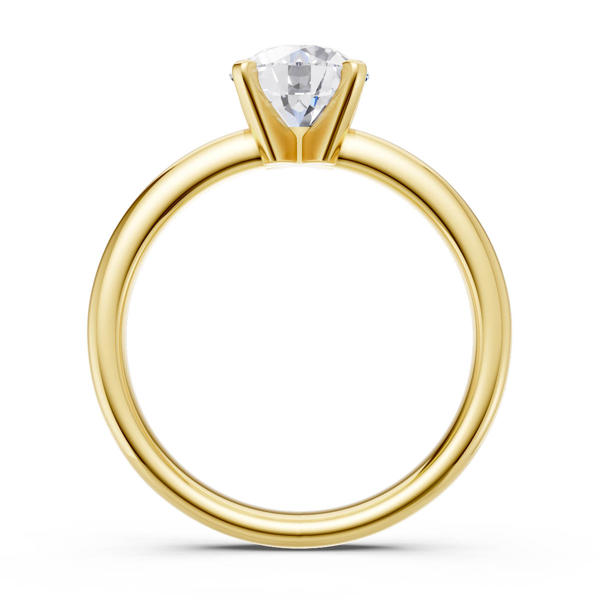 Astraea Sculpted White Solitaire view 4