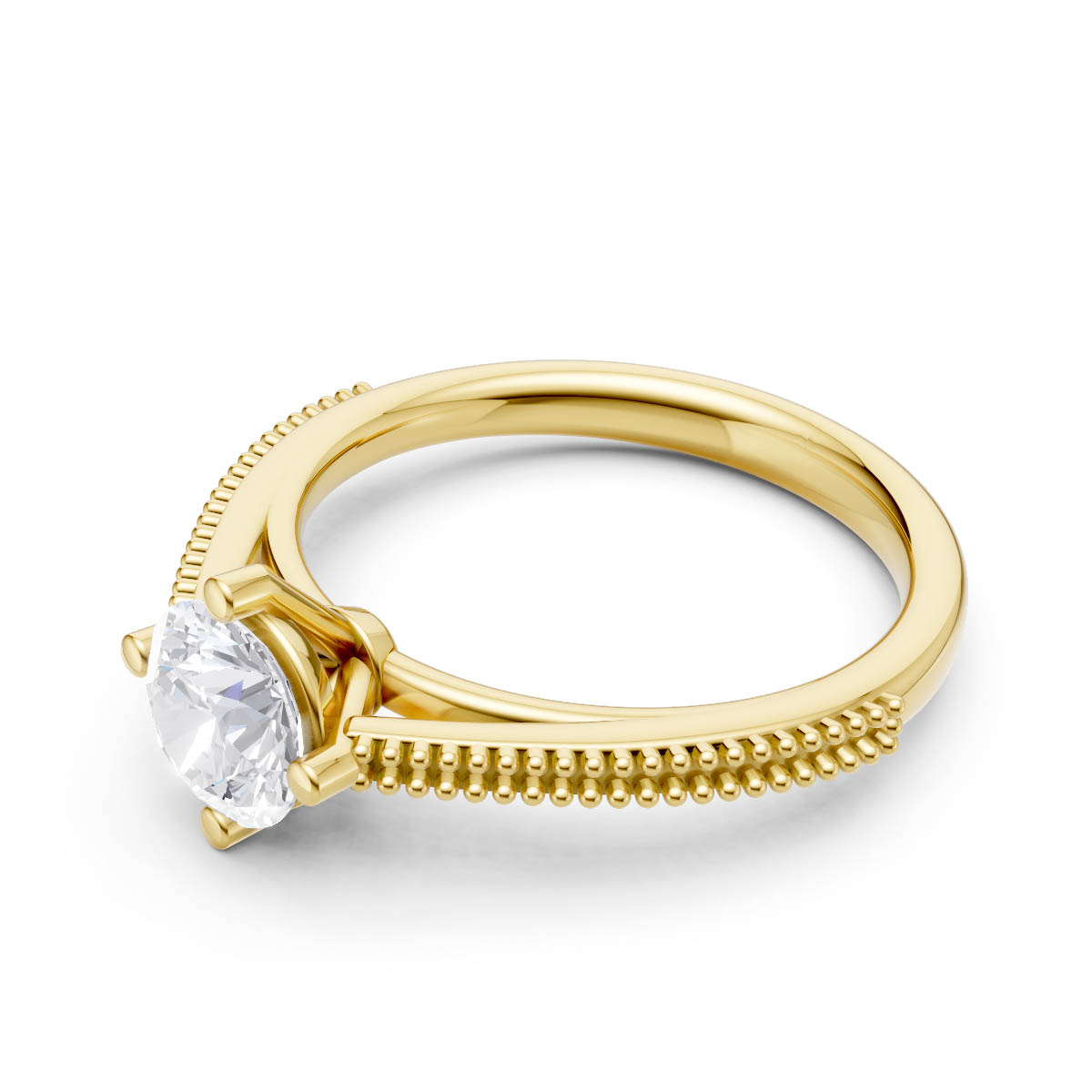 Freya Beaded Cathedral Solitaire view 2