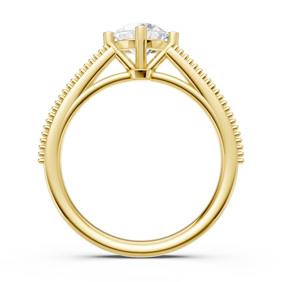 Freya Beaded Cathedral Solitaire view 4