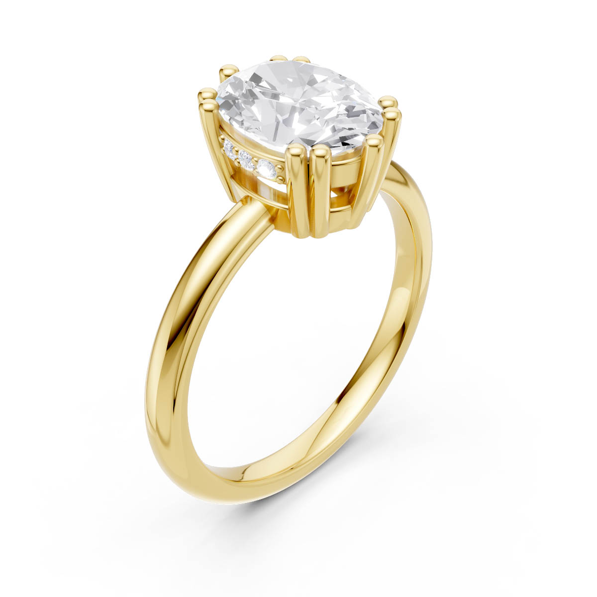 Celestia Oval Solitaire view 3