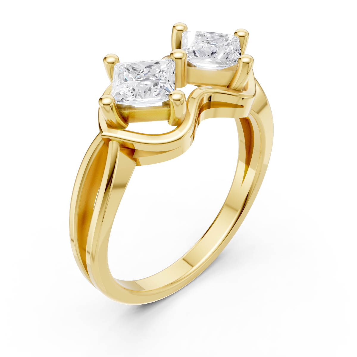Golden Horizon Duet Ring view 3