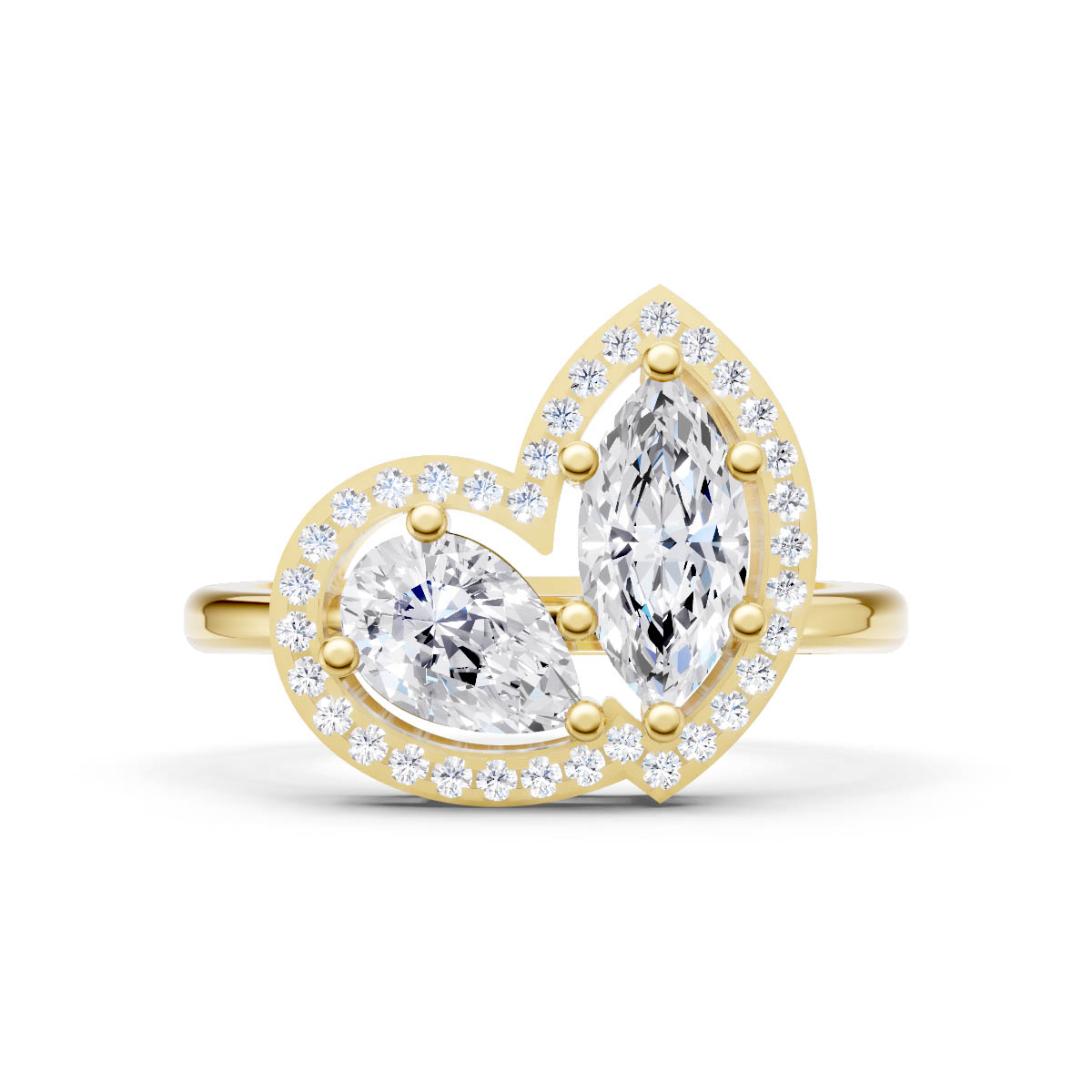 Blush Velvet Halo Ring