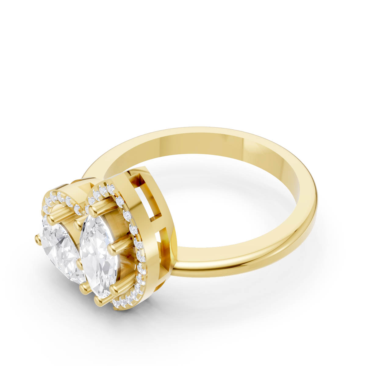 Blush Velvet Halo Ring view 2