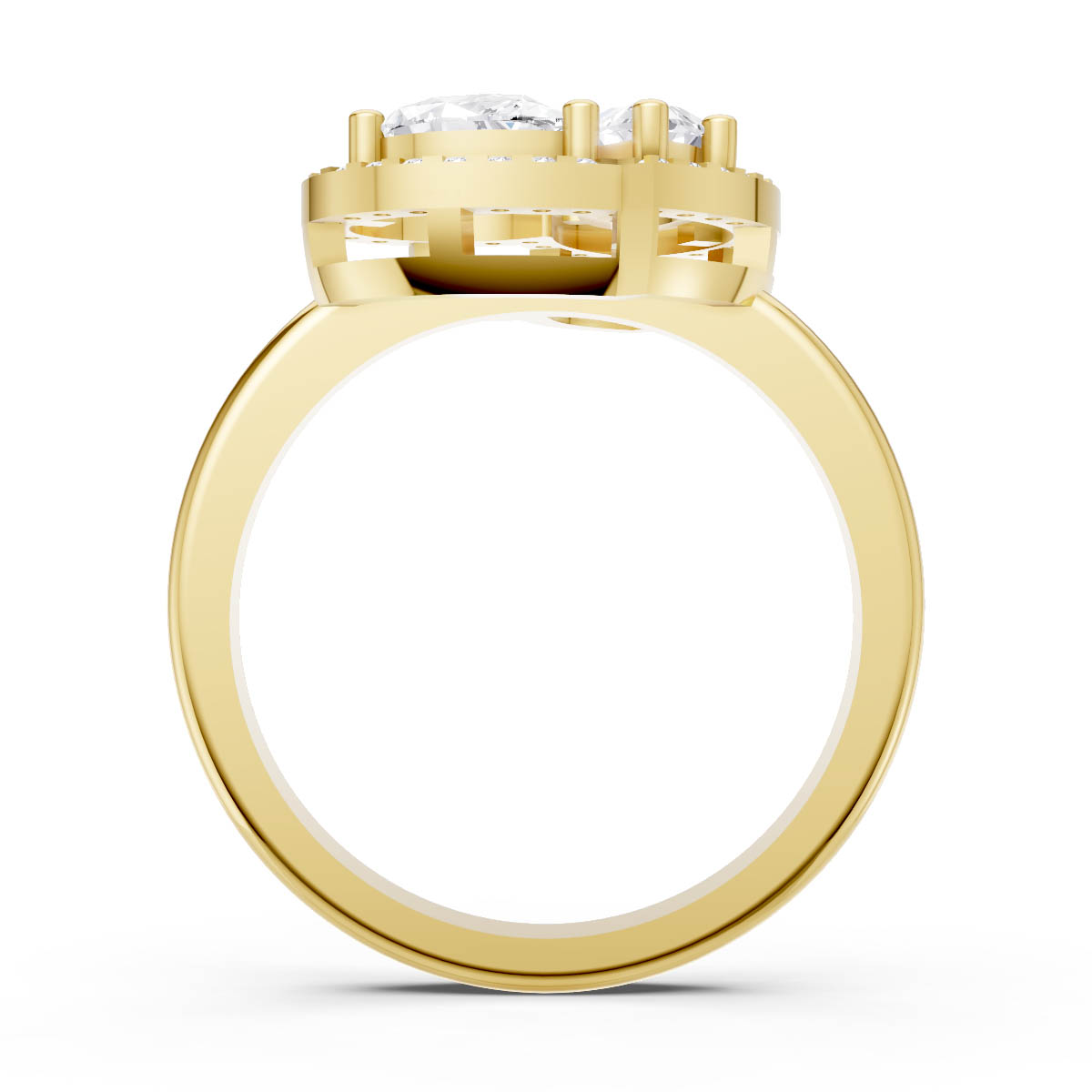 Blush Velvet Halo Ring view 4