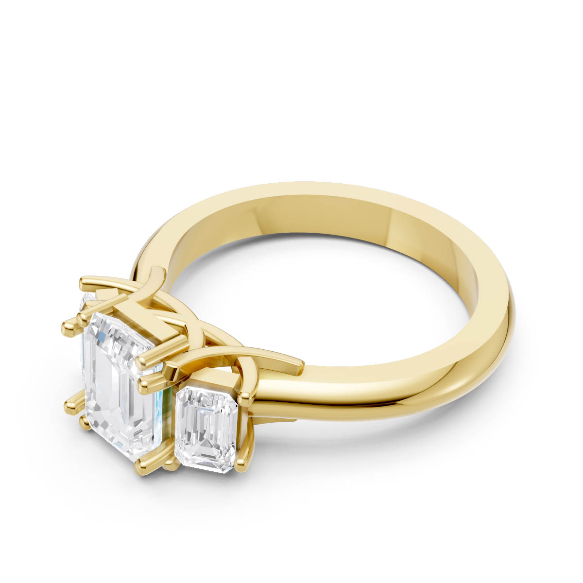 Emerald Symphony Trio Ring view 2