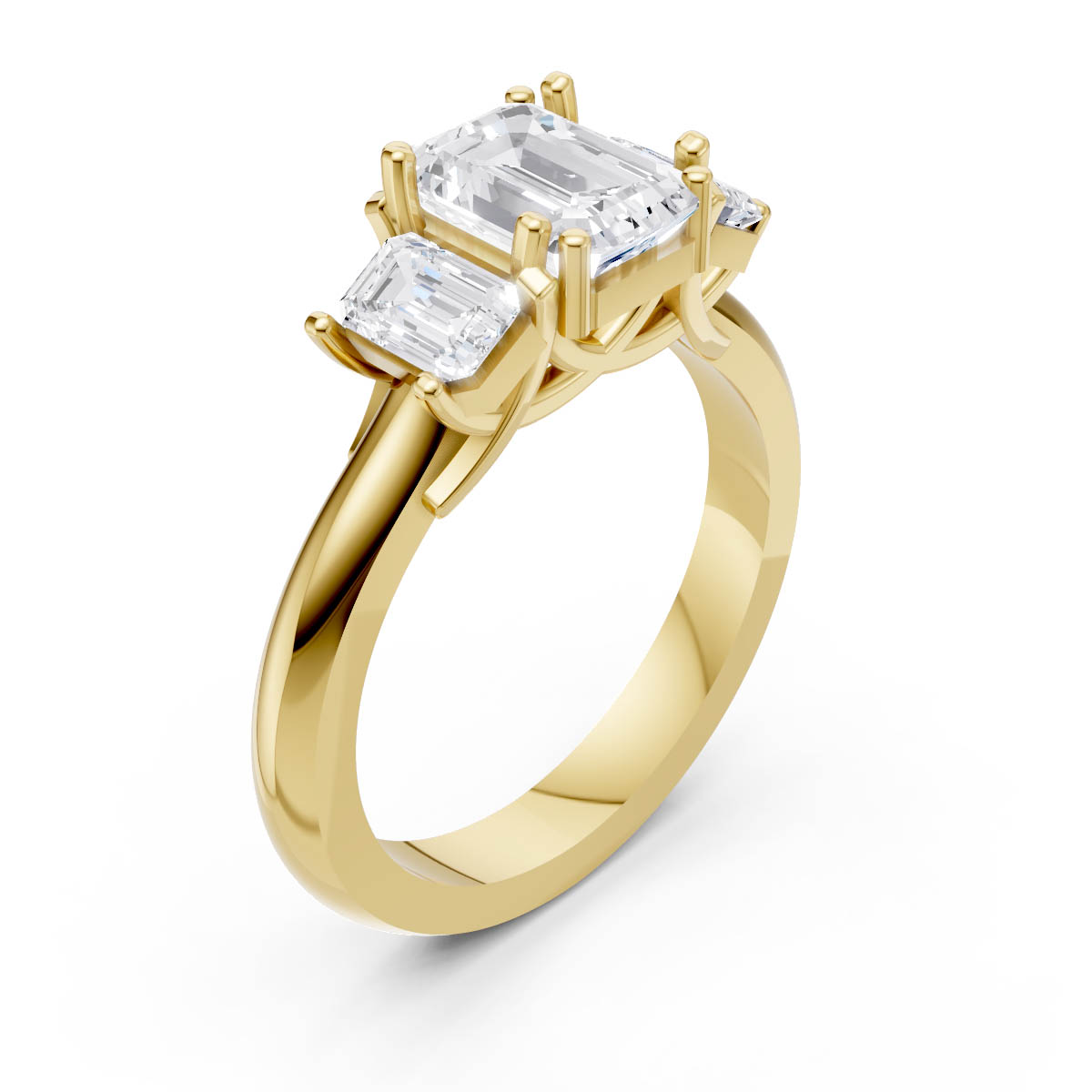 Emerald Symphony Trio Ring view 3