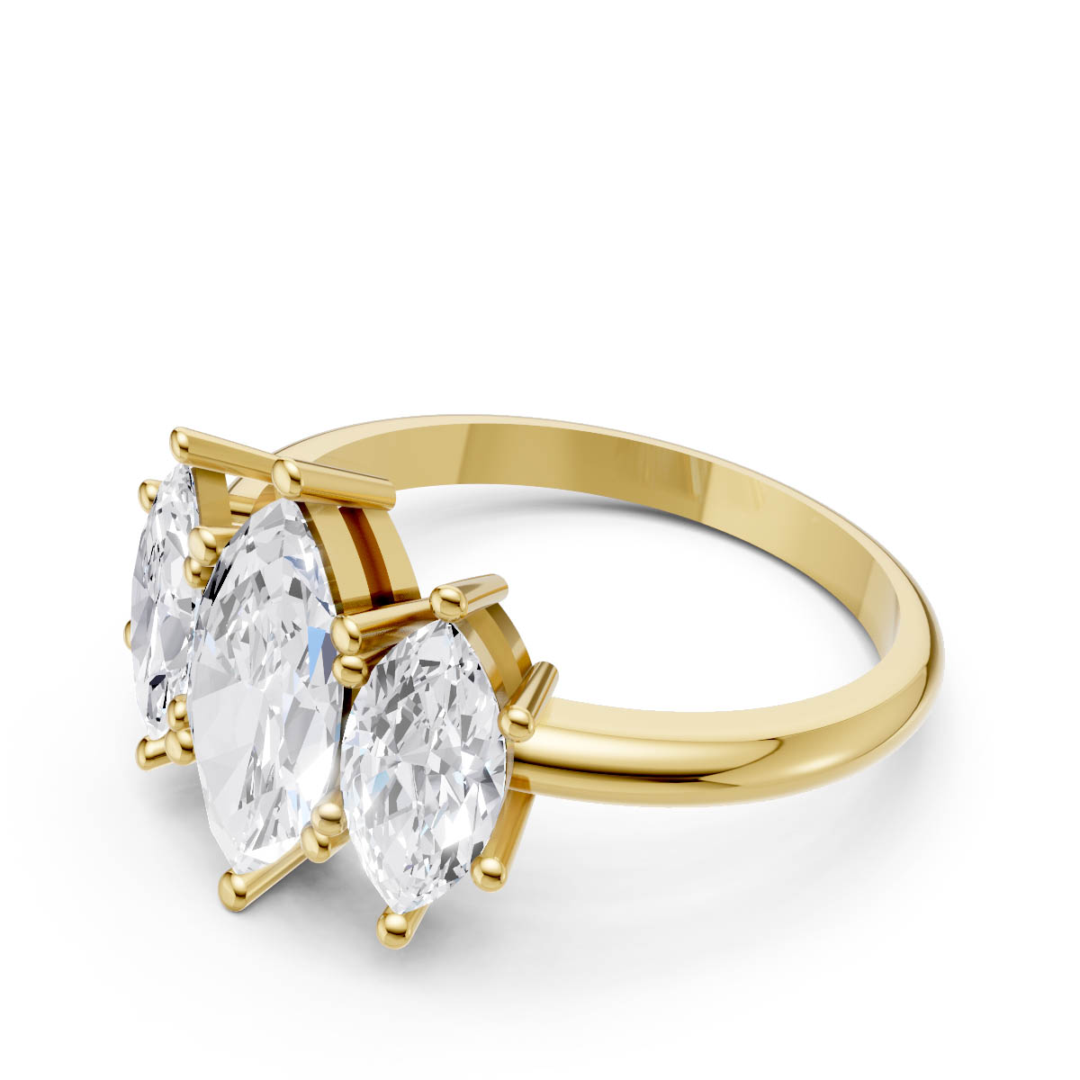 Elysian Threefold Marquise Ring view 2