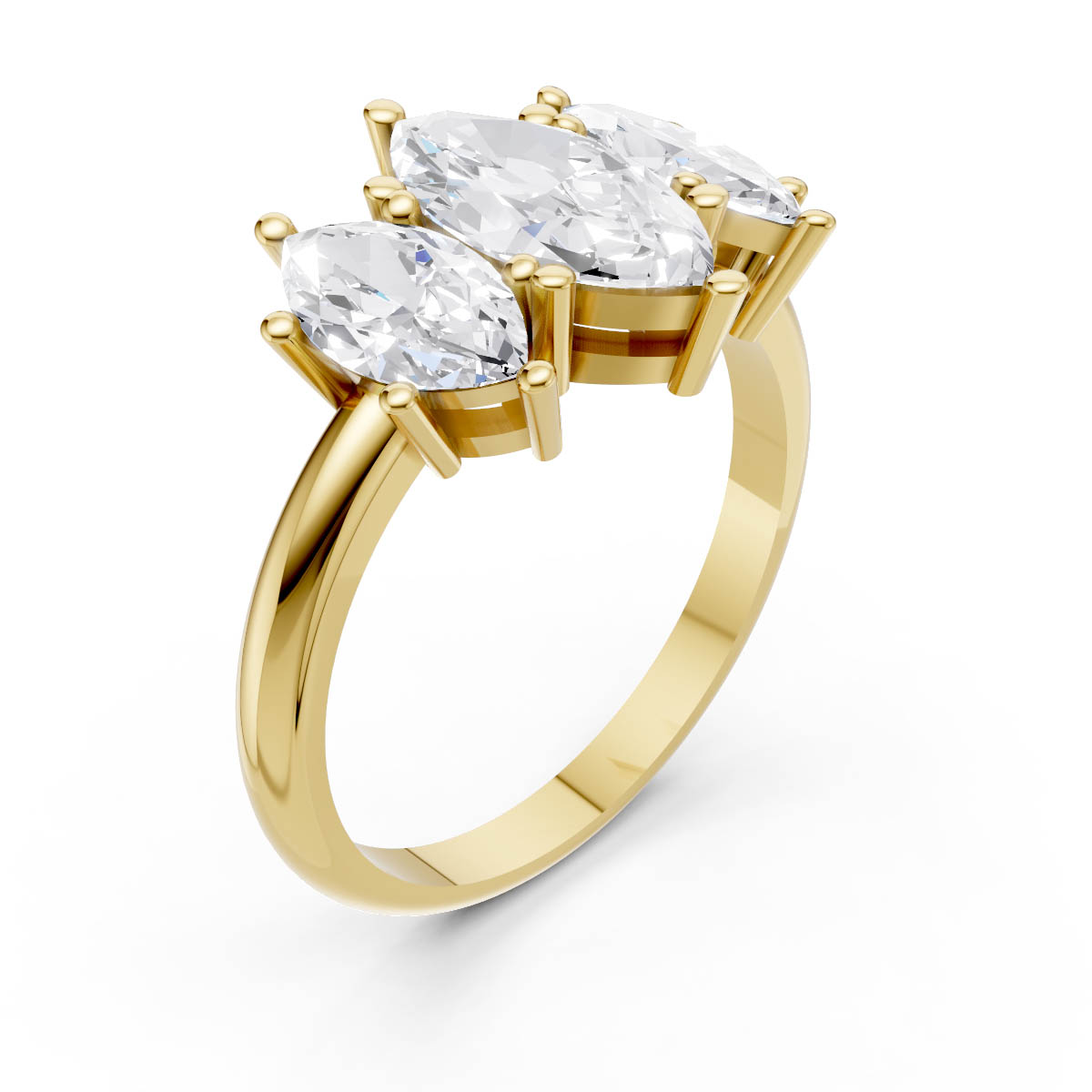 Elysian Threefold Marquise Ring view 3