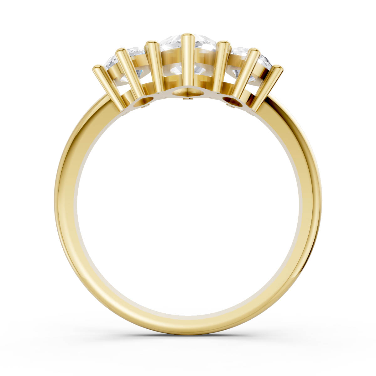 Elysian Threefold Marquise Ring view 4