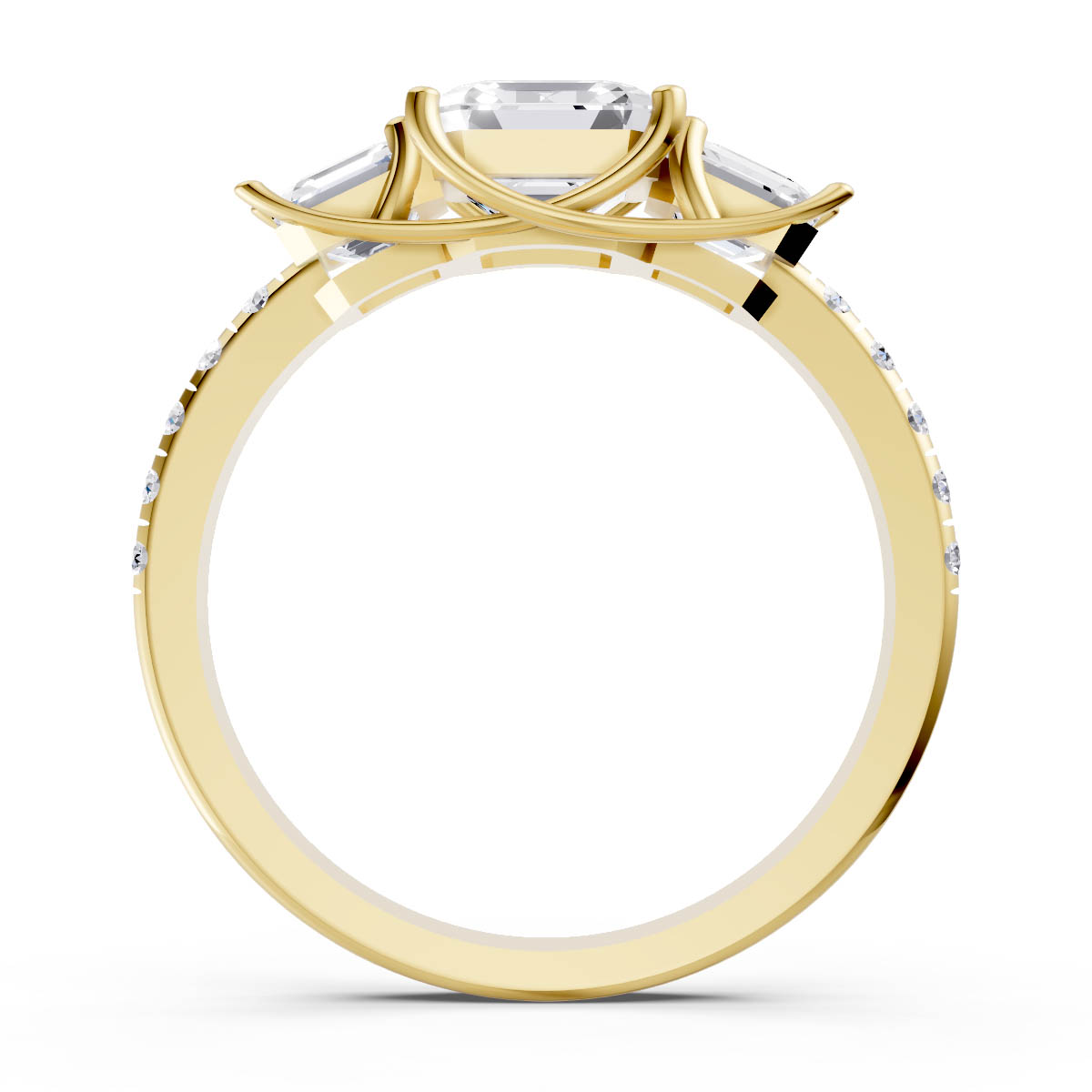 Imperial Asscher Radiance Trio view 4